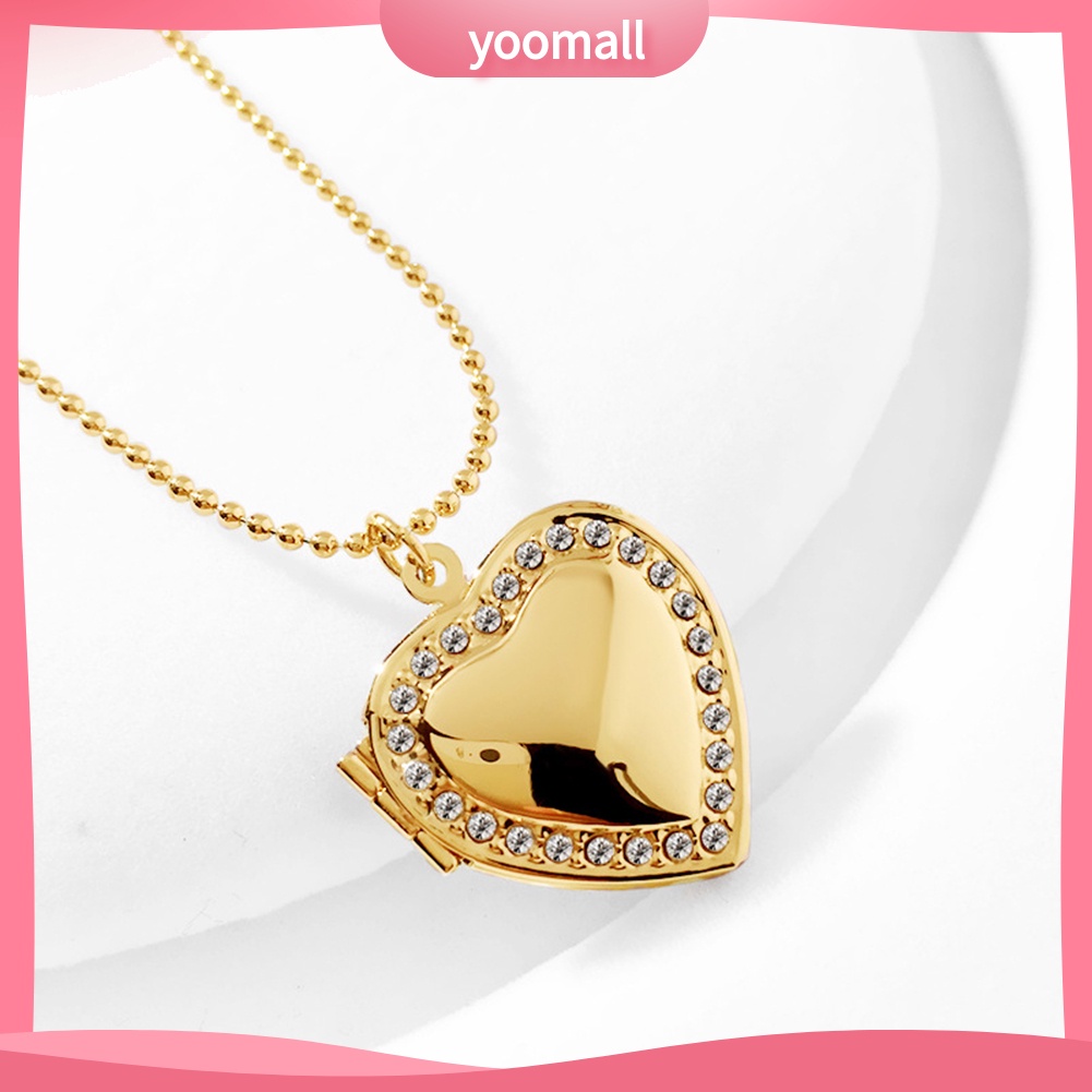 Vòng cổ Mặt Khung Ảnh Trái Tim Đính Đá Thời Trang Cho Nữ