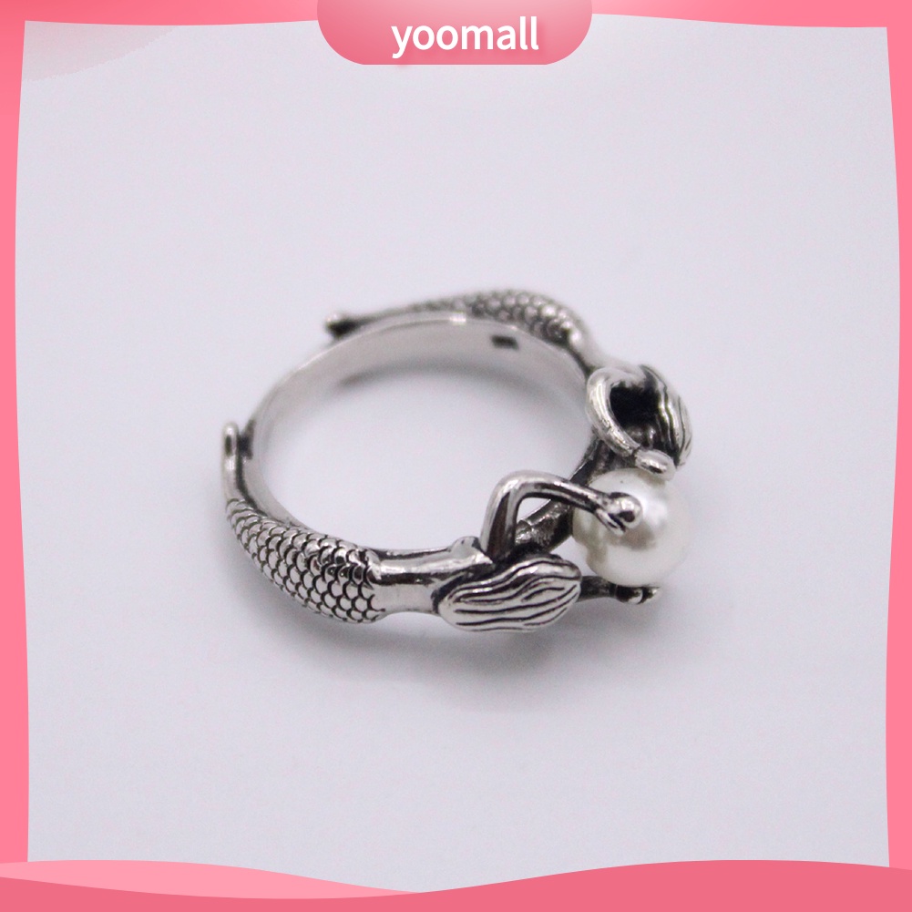 Nhẫn Đeo Tay Kim Loại Đính Đá Và Ngọc Trai Giả Thời Trang Cho Nữ