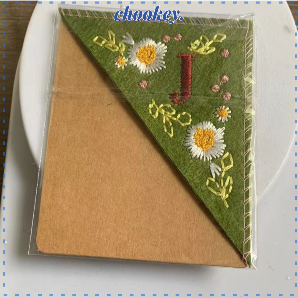 CHOOKEY 1 Kẹp Đánh Dấu Trang Sách Thêu Tay Mùa Hè Cá Tính