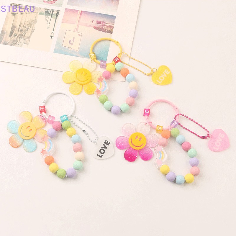 [Cxsteau] Móc Khóa Hạt Cườm Hình Hoa Hướng Dương Nhiều Màu Dễ Thương Phong Cách Hàn Quốc Dành Cho Tai Nghe MME