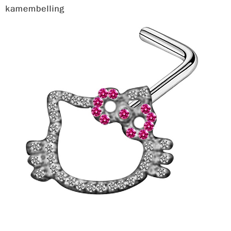 Khuyên Mũi Thép Không Gỉ Hình Mèo / Bướm / Trái Tim Cho Nữ