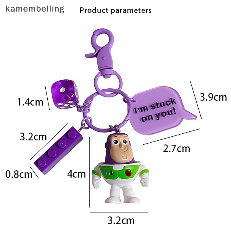 Kamembelling Móc Khóa Xe Hơi Ba Mắt Tạo Hình Buzz Lightyear Woody