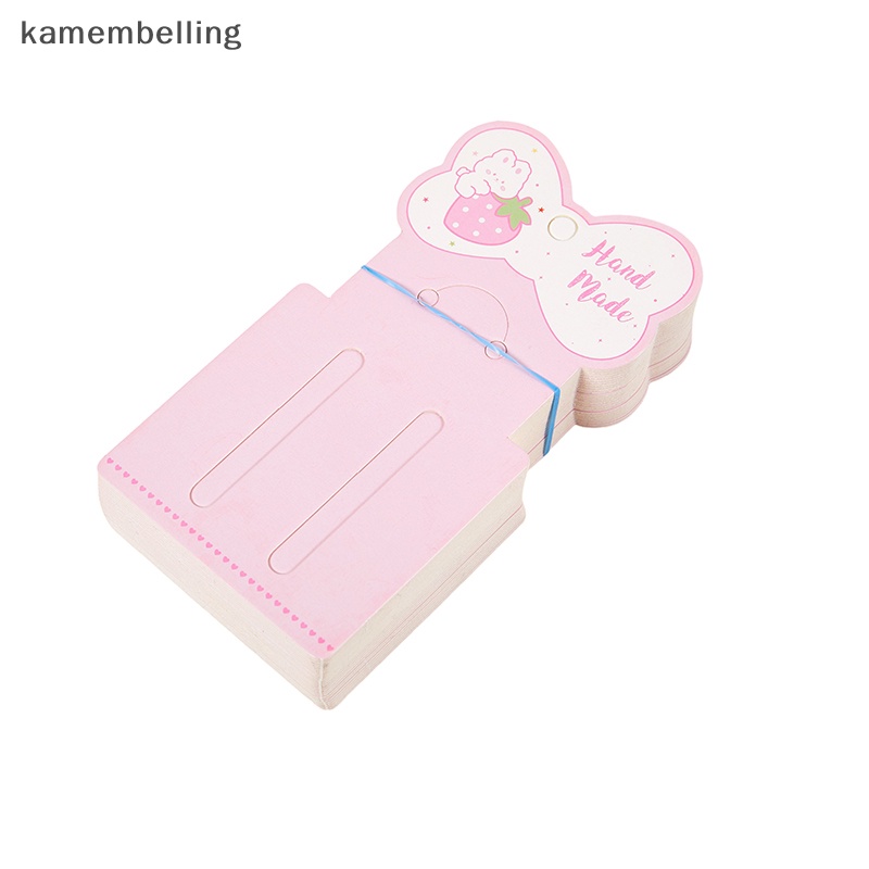 Set 50 Thẻ Giấy Treo Trưng Bày Kẹp Tóc Hình Nơ Dễ Thương