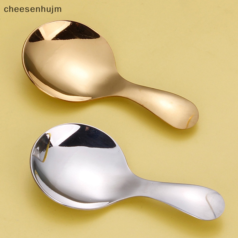 Muỗng Cà Phê Tay Cầm Ngắn Bằng Thép Không Gỉ Dễ Thương