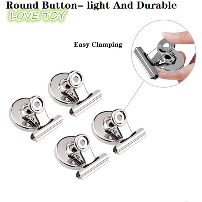 Set 20 Kẹp Nam Châm Hít Tủ Lạnh 31mm Bằng Thép Không Gỉ