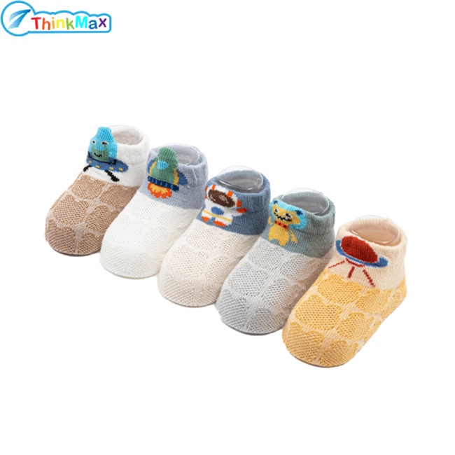 Set 5 Đôi Tất Cotton Hoạt Hình Đáng Yêu Cho Bé 0-5 Tuổi
