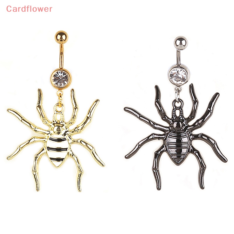 Khuyên Rốn Hình Nhện Bằng Thép Không Gỉ Đính Đá Thời Trang Mới