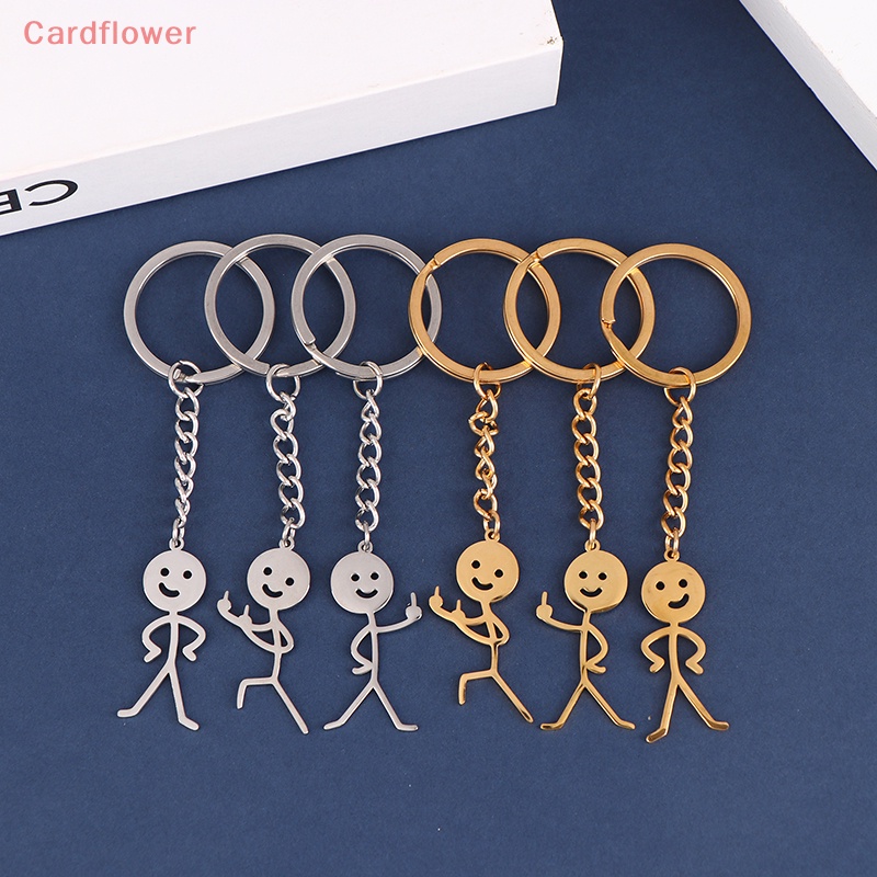 Móc Khóa Bằng Thép Không Gỉ Họa Tiết Graffiti Dễ Thương