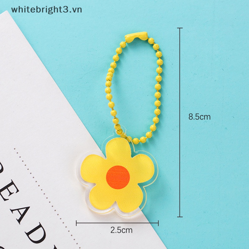 * Beauty * Móc Chìa Khóa Bằng Acrylic Mặt Hoa Hướng Dương Màu Sắc Dễ Thương Trang Trí Túi Xách Sáng Tạo