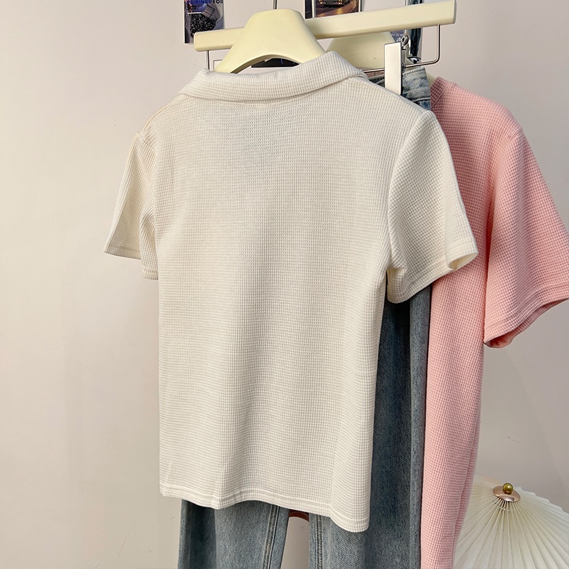 Áo Thun Nữ Ngắn Tay Cổ Chữ V Hở Vai Thời Trang