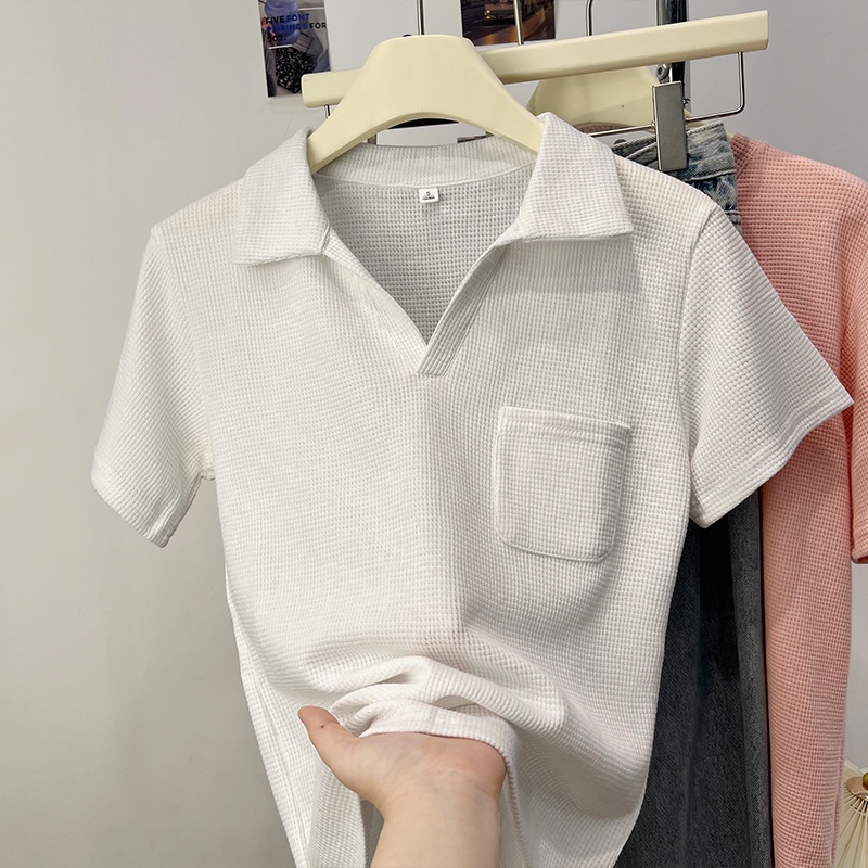 Áo Thun Nữ Ngắn Tay Cổ Chữ V Hở Vai Thời Trang