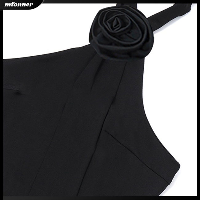 Áo Croptop Sát Nách Hở Lưng Mềm Mại Thoáng Khí In Họa Tiết Hoa Hồng Quyến Rũ Cho Nữ