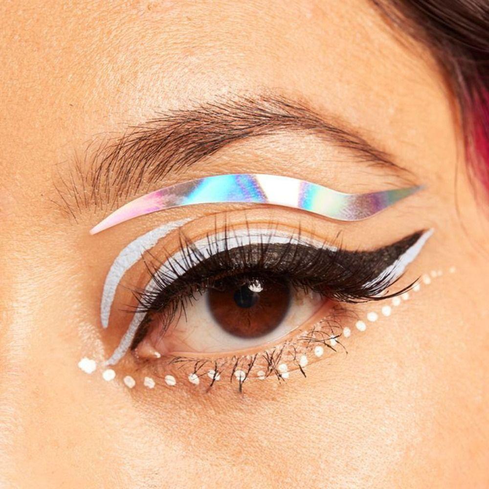 Miếng Dán Trang Trí Mặt Màu Laser Hình Bướm / Ngôi Sao / Ngôi Sao Nhiều Màu Sắc Chống Thấm Nước Thời Trang Cho Nữ