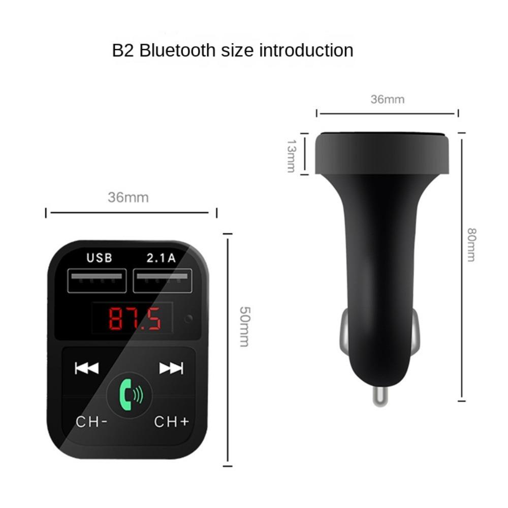 Thiết Bị Thu Bluetooth Không Dây 12-24V Kiêm Đài FM MP3 Cổng Sạc USB Kép Cho Xe Hơi