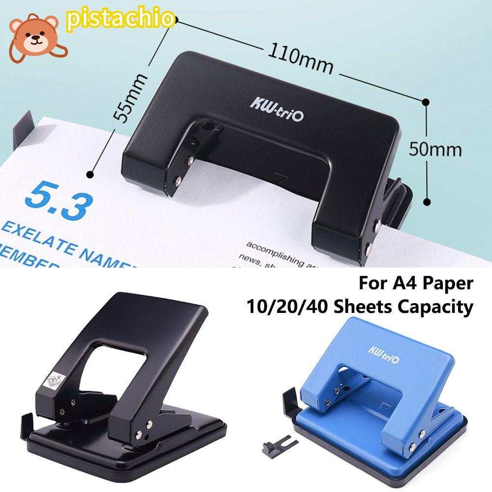 Dụng Cụ Đục Lỗ Giấy Cầm Tay 6mm Bằng Kim Loại 10 / 20 / 40 Tấm 2 Lỗ