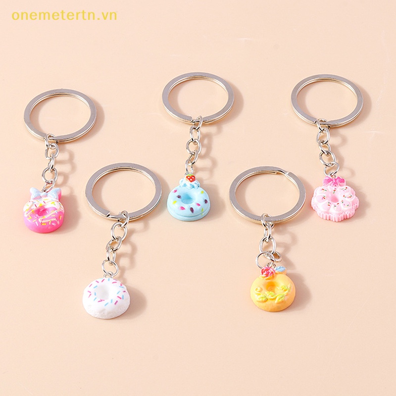 Móc Khóa Hình Bánh Donut Xinh Xắn