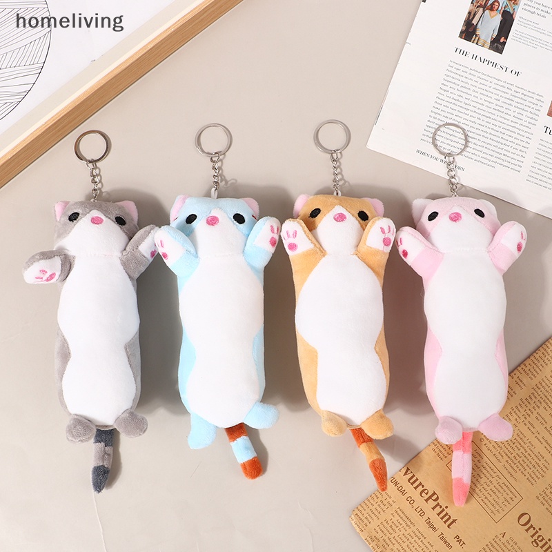 Móc Khóa Hình Mèo Nhồi Bông Mềm Mại Đáng Yêu