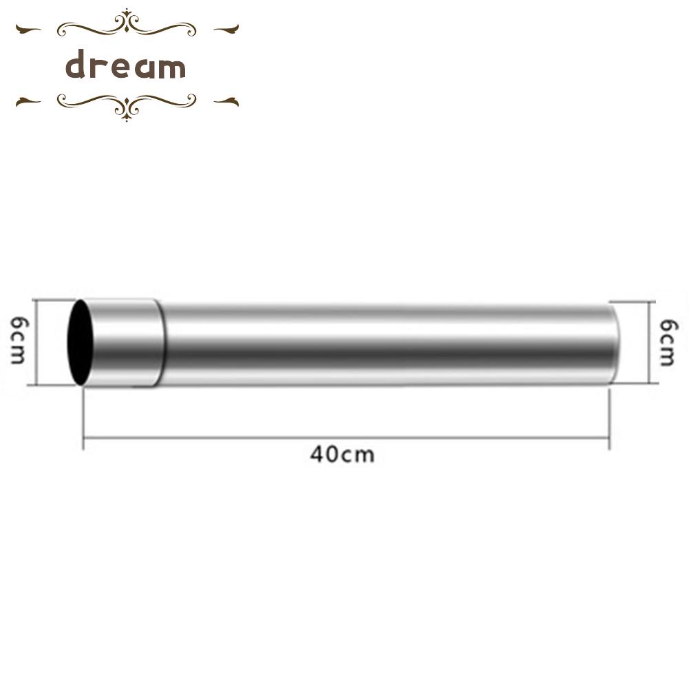 【DREAMLIFE】Stove Pipe 2.3in 20-40cm 20/30/40cm Chimney Flue Liner Stainless Steel
