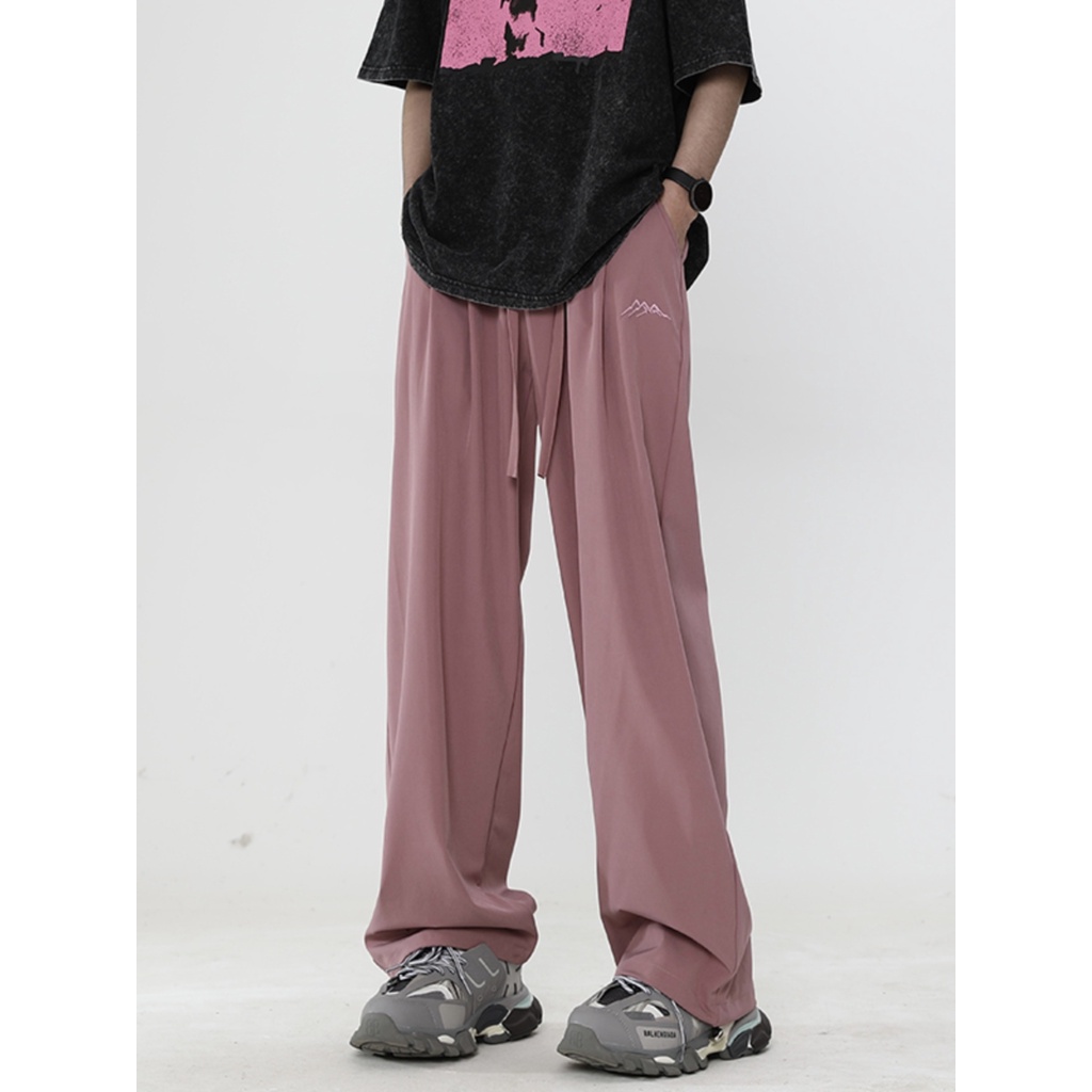 Quần Thể Thao Ống Rộng Mau Khô Màu Đen Hợp Thời Trang Mùa Hè Cho Nam