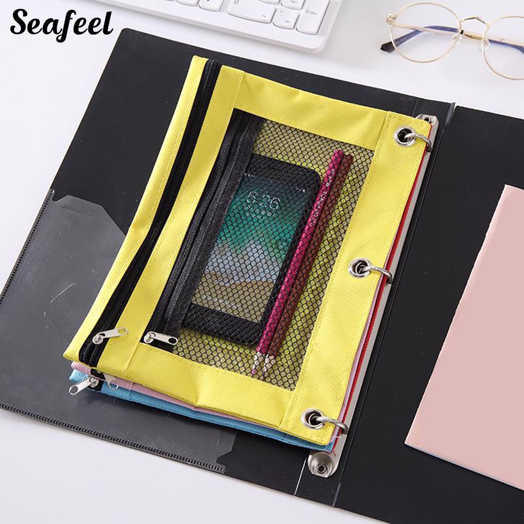 Túi Đựng Bút Chì 3 Ngăn Sức Chứa Lớn Có Thể Gập Lại Tiện Dụng