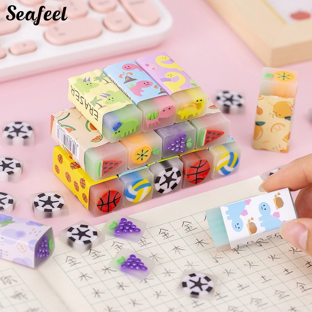 Cục Tẩy Mini Không Để Lại Dấu Vết Họa Tiết Trái Cây Hoạt Hình Dành Cho Học Sinh