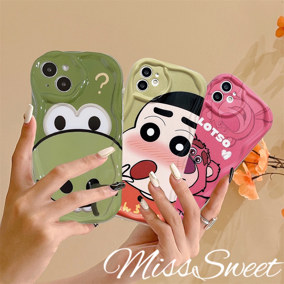 Redmi 12C Note 12 11 Pro 11 10s 10 9s 9 Pro Redmi 10C 10A 10 9 9A 9C 9T Poco X3 Pro X3NFC Mi 11 12 Lite Cartoon Lotso Strawberry Bear 3D Wave Soft Phone Case