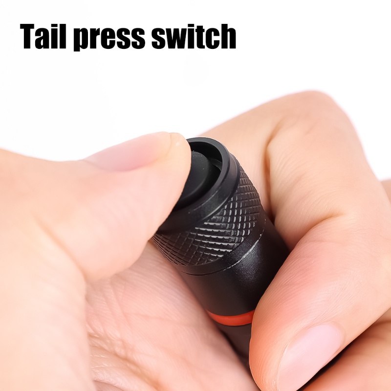 Đèn Pin Mini Bằng Hợp Kim Nhôm Siêu Bền Kèm Kẹp Bút Tiện Dụng Mang Theo Du Lịch Cắm Trại
