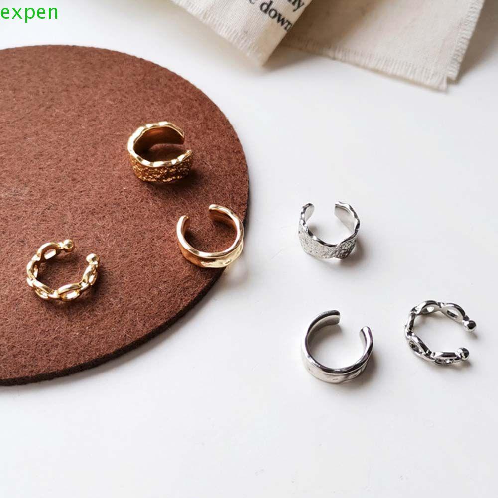 EXPEN Set Khuyên Tai Dạng Vòng Thời Trang Tối Giản Cho Nữ