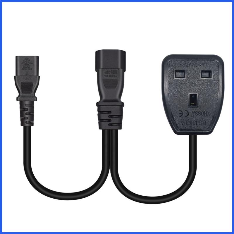 Cáp ChuyểN ĐổI Dữ LiệU 3Pin IEC320-C14 Sang IEC320-C13 + UK13A