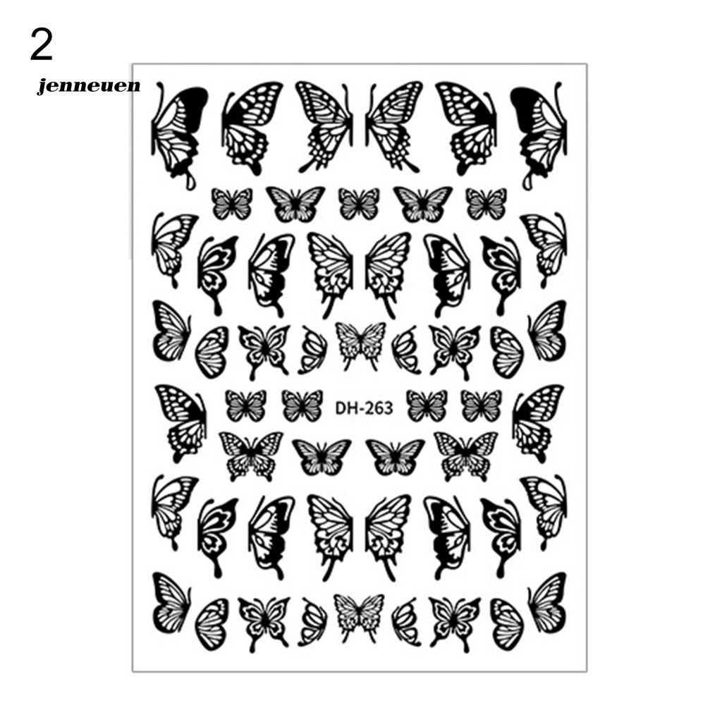 Miếng Dán Trang Trí Móng Tay Tự Dính Họa Tiết Bướm Rỗng Cho Nữ