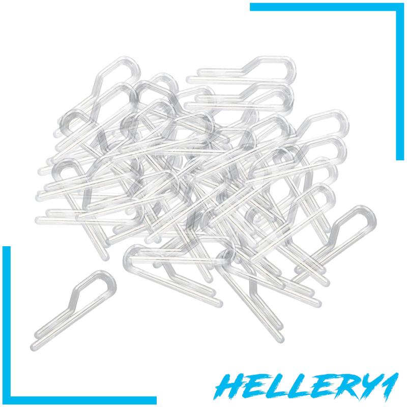 Set 200 Kẹp Cá Sấu Trong Suốt Hình Chữ U Có Thể Tái Sử Dụng Dùng Để Kẹp Quần Áo / Áo Sơ Mi / Áo Sweater