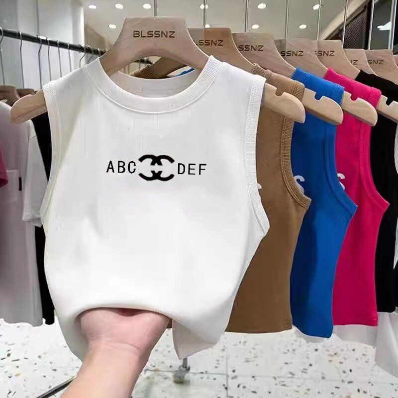 Áo Thun Cotton Không Tay Màu Sắc Trơn Thời Trang Mùa Hè Dành Cho Bé Gái