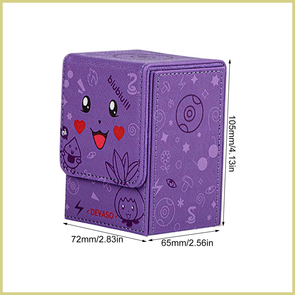 Hộp Đựng Thẻ Bài Tarot Bằng Da PU Khóa Nam Châm In Hoạt Hình Dễ Thương