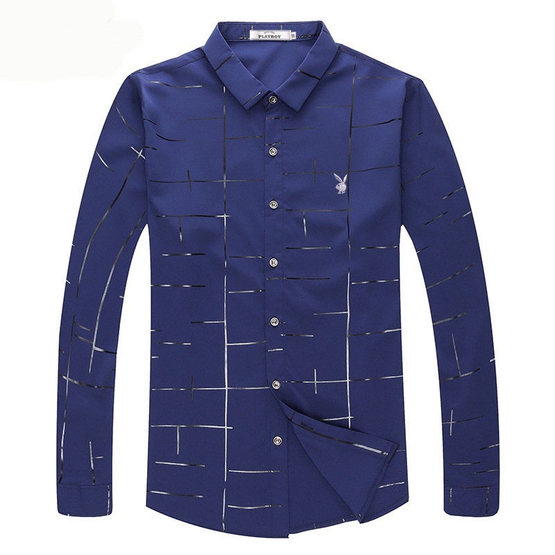 Áo Sơ Mi Lụa Lạnh Không Đường May Tay Ngắn Phối Túi Thời Trang Công Sở Cho Nam Giới