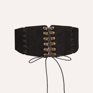Áo nịt ngực thắt dây bằng da lộn phong cách vintage dành cho nữ thanh thiếu niên