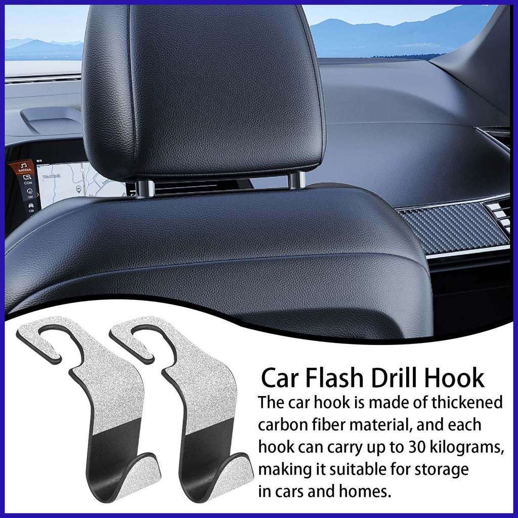 Set 2 Móc Treo Túi Xách / Ghế Ngồi Xe Hơi Họa Tiết Bầu Trời Sao Lấp Lánh