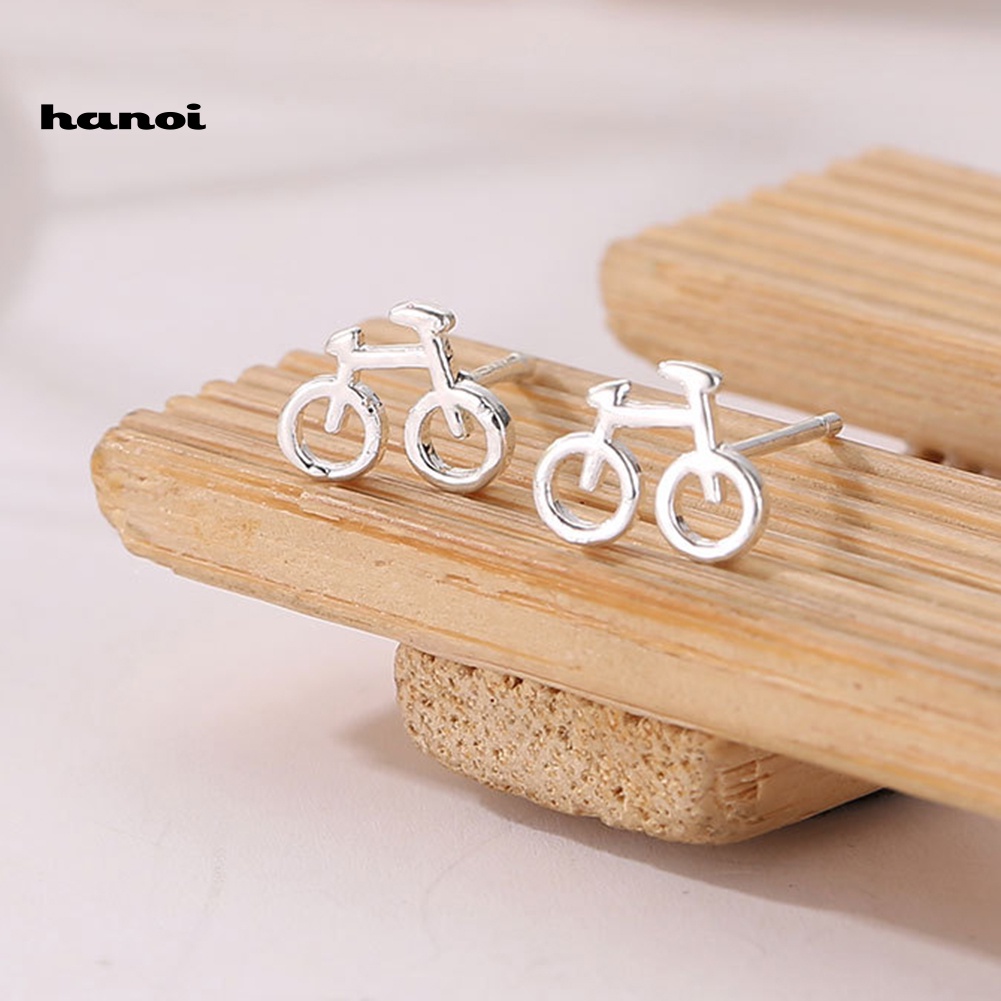 Bông Tai Hình Chiếc Xe Đạp Mini Dễ Thương Cho Nữ