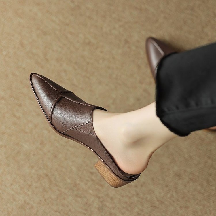 Giày Sandal Cao Gót Mũi Nhọn Phong Cách Hàn Quốc Cho Nữ Size 35-40