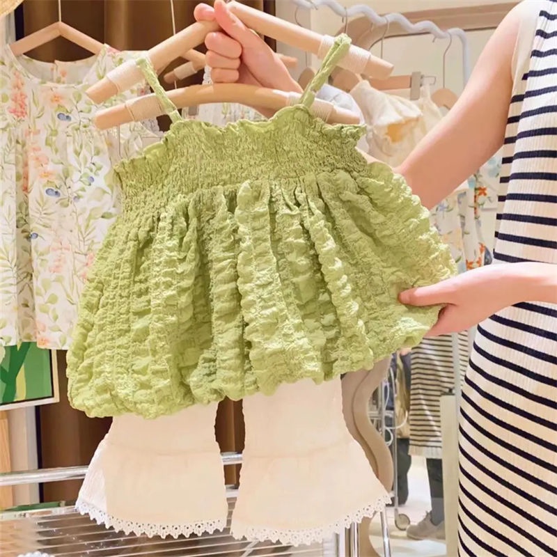 Áo Cotton Không Tay Thời Trang Mùa Hè Hàn Quốc 2023 Cho Bé Gái