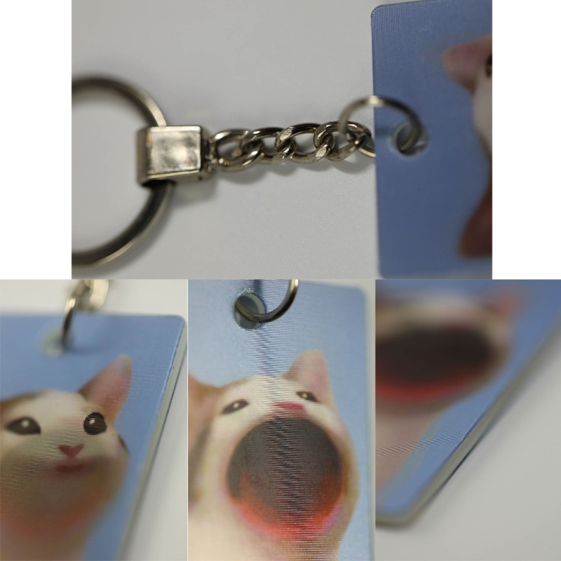 Ch *  Móc Khóa acrylic Hình Mèo Hoạt Hình Đáng Yêu
