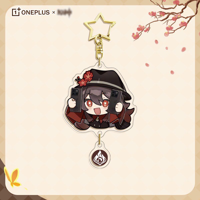 Móc khóa in hình Genshin Impact HUTAO ver TREO CUTE game anime mica trong acrylic xinh xắn tiện lợi