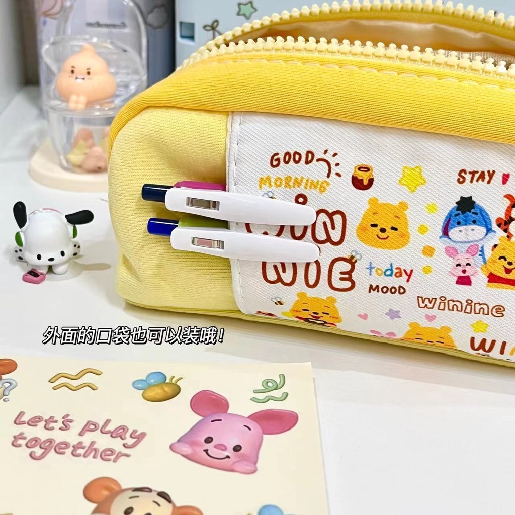 Hộp Bút Cỡ Lớn In Hình Gấu Pooh Disney Phong Cách Mới