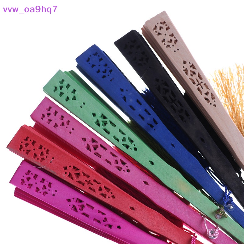 Thời Trang đám cưới tay thơm bên khắc tre gấp quạt gỗ Trung Quốc