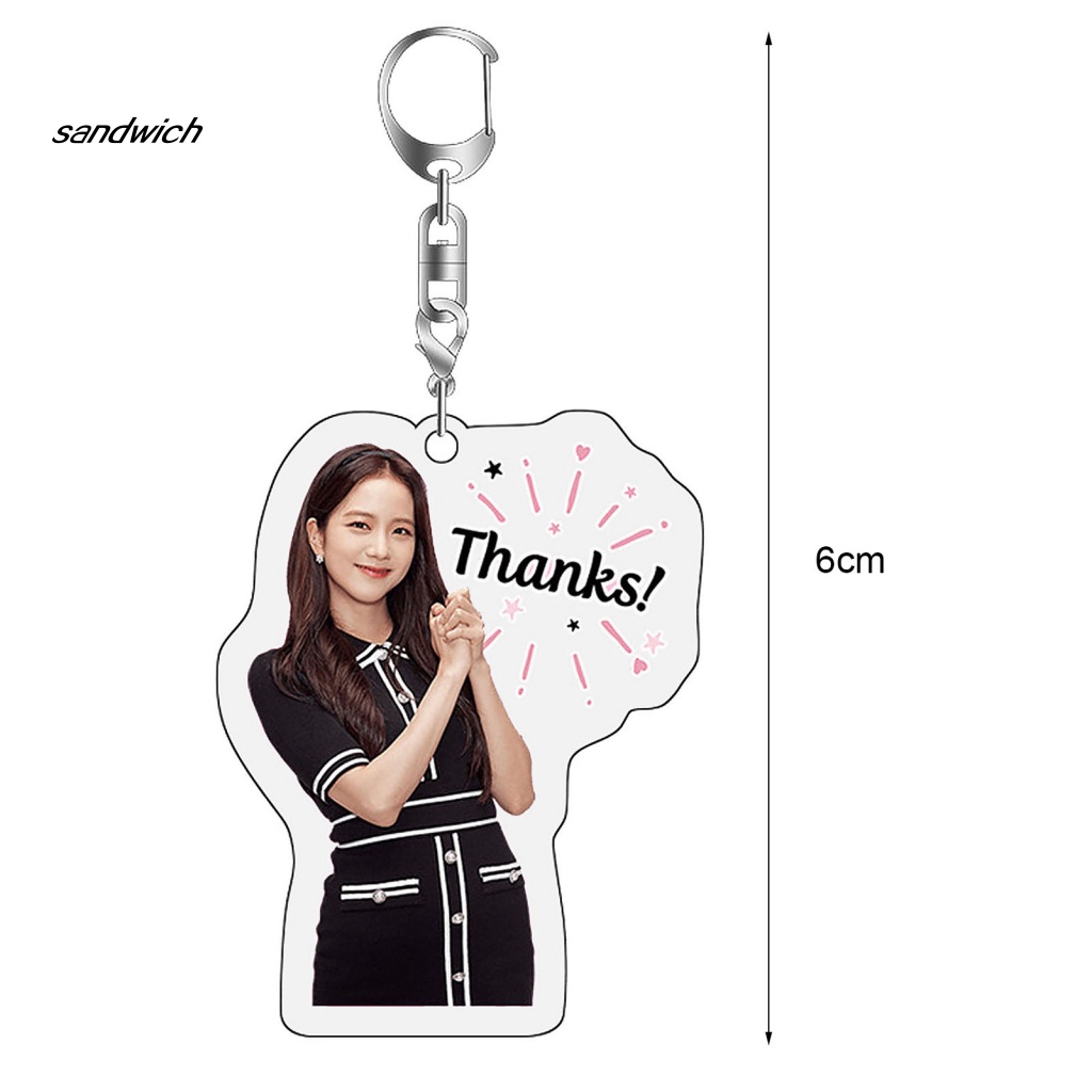Móc Khóa Hai Mặt In Hình Nhóm Nhạc Blackpink Jisoo