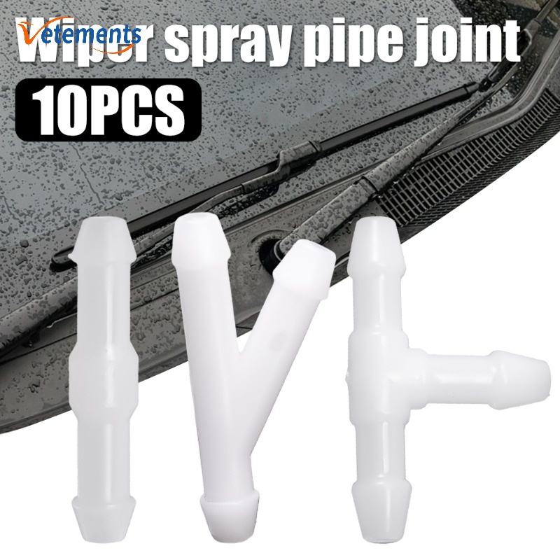 Bộ 10 Ống Nối Cần Gạt Nước / Rửa Kính Chắn Gió Xe Hơi Loại T Y I