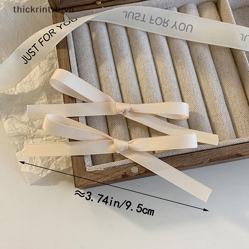 Set 2 Kẹp Tóc Nơ Ruy Băng Xinh Xắn Cho Nữ