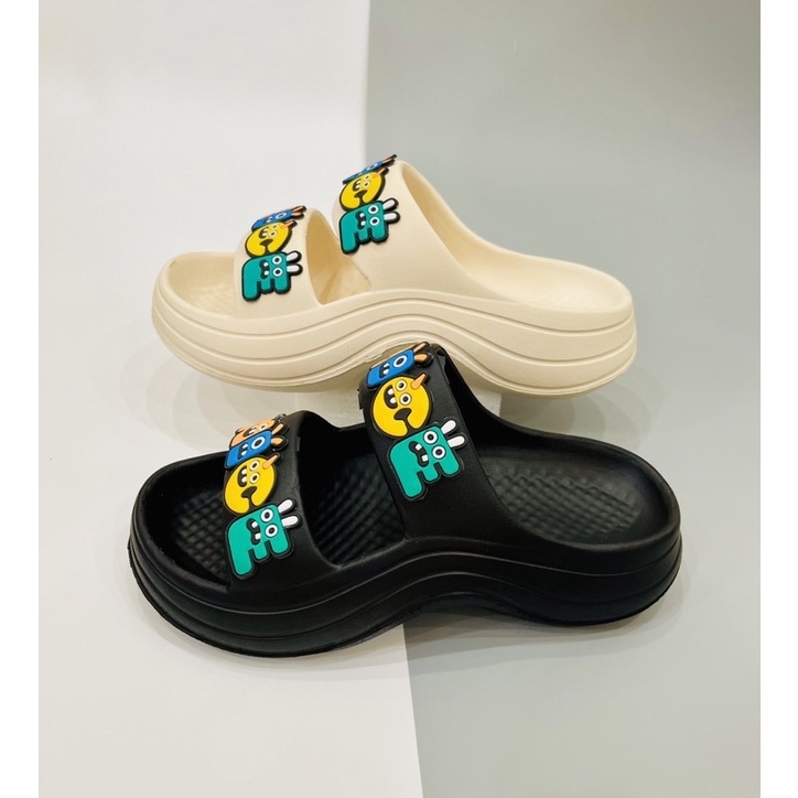 Dép đế đúc quai ngang thời trang nữ, Dép lê nữ 2 quai dễ đi dễ kết hợp tăng chiều cao