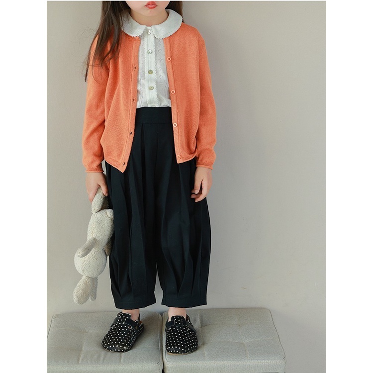 Quần Dài Xếp Ly Màu Trơn Phong Cách Hàn Quốc Thời Trang Mùa Xuân Cho Bé Gái