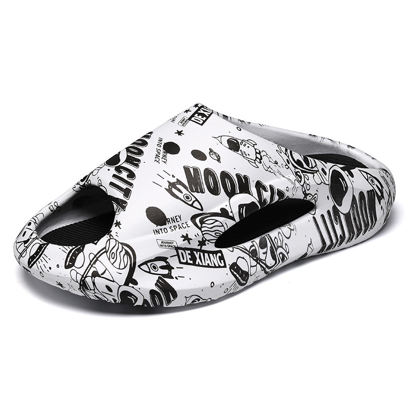 AYUER Dép Lê Đế Dày Họa Tiết Graffiti Yezzy Thời Trang Đi Biển Unisex AYUER AYZ9452-3