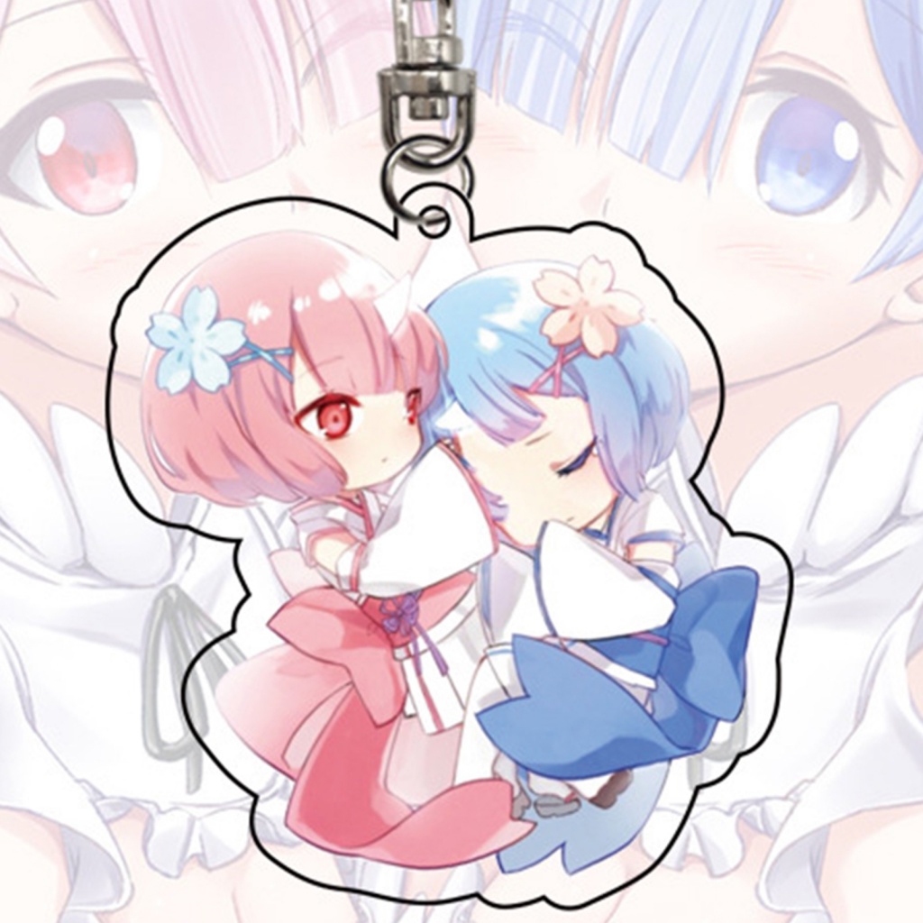 Móc Khóa Mặt Hình Nhân Vật Anime Rem Nhật Bản